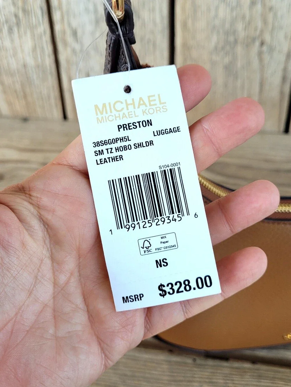 NWT Michael Kors Preston MK Logo Pebbled Leather Hobo Shoulder Handbag